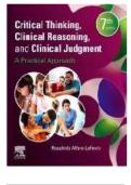 Test Bank For Critical Thinking&comma; Clinical Reasoning&comma; and Clinical Judgment&colon; A Practical Approach 7th Edition by Rosalinda Alfaro-LeFevre&vert;&vert;ISBN NO&colon;10&comma;0275972356&vert;&vert;ISBN NO&colon;13&comma;978-0323581257&vert;&vert;All Chapters Fully Covered&vert;&vert;COMPLETE GUIDE A&plus;&period;