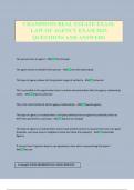 CHAMPIONS REAL ESTATE EXAM&colon; LAW OF AGENCY EXAM 2025 QUESTIONS AND ANSWERS