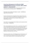 Cvent Event Management Certification EXAM COMPREHENSIVE questions answered&comma; 2025 verified graded A&plus; already passed&excl;