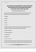 WGU D099 SALES MANAGEMENT OA EXAM & PRACTICE EXAM COMPLETE 500&plus; QUESTIONS AND DETAILED SOLUTIONS LATEST UPDATE THIS YEAR