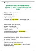 C214 OA FINANCIAL MANAGEMENT  CONCEPTS QUESTIONS AND ANSWERS  2025