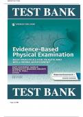 Test Bank For Evidence-Based Physical Examination&colon; Best Practices for Health and Well-Being Assessment 2nd Edition by Kate Gawlik DNP APRN-CNP FAANP &vert;&vert;ISBN&colon;9780826155313