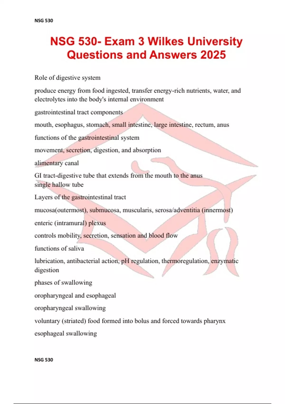NSG 530- Exam 3 Wilkes University Questions and Answers 2025 - NSG 530 ...