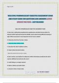 WGU D441 PHARMACOLOGY OBJECTIVE ASSESSMENT EXAM AND STUDY GUIDE 300 QUESTIONS AND ANSWERS LATEST UPDATE THIS YEAR - JUST RELEASED&period;