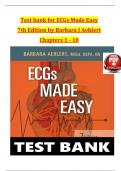 ECGs Made Easy&comma; 7th Edition TEST BANK by Barbara J Aehlert&comma; Verified Chapters 1 - 10&comma; Complete Newest Version