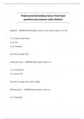 Professional Bartending School Final Exam questions and answers with solutions&period;