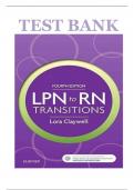 Test Bank for LPN to RN Transitions 4th Edition by Lora Claywell PhD &lpar;2025&sol;2026&rpar; &lpar;New Edition with All Chapters Covered&rpar;