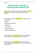 SPORTS PSYCH&colon; CHAPTER 14  QUESTIONS AND ANSWERS 2025 