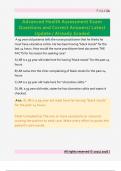 Advanced Health Assessment Exam  Questions and Correct Answers&sol; Latest  Update &sol; Already Graded