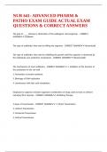 NUR 641- ADVANCED PHARM & PATHO EXAM GUIDE ACTUAL EXAM QUESTIONS & CORRECT ANSWERS&period;