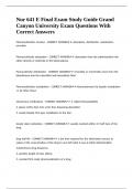 Nur 641 E Final Exam Study Guide Grand Canyon University Exam Questions With Correct Answers 