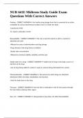 NUR 641E Midterm Study Guide Exam Questions With Correct Answers