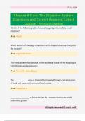 Chapter 8 Quiz&colon; The Digestive System  Questions and Correct Answers&sol; Latest  Update &sol; Already Graded