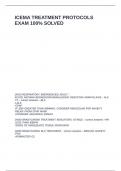 ICEMA TREATMENT PROTOCOLS EXAM 100- SOLVED