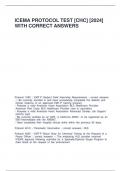 ICEMA PROTOCOL TEST -CHC- -2024- WITH CORRECT ANSWERS