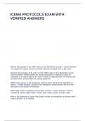 ICEMA PROTOCOLS EXAM WITH VERIFIED ANSWERS
