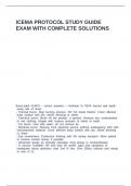 ICEMA PROTOCOL STUDY GUIDE EXAM WITH COMPLETE SOLUTIONS