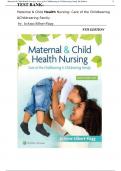 Maternal & Child Health Nursing&colon; Care of the Childbearing & Childrearing Family 9th Edition 1 TEST BANK