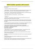 OSSF Installer question with answers