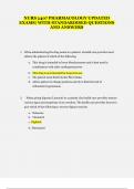 NURS 2407 Pharmacology &ndash; Updated Exams with Standardized Q&A 2025&sol;2026
