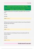 OHSAA General Knowledge Test  Questions and Correct Answers&sol; Latest  Update &sol; Already Graded 