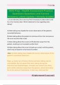 HESI Prep - Health Assessment Practice  Questions Questions and Correct  Answers&sol; Latest Update &sol; Already Graded