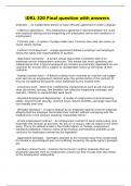 IDRL 320 Final question with answers