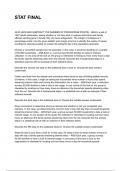STAT FINAL NEWEST 2025&sol;2026 ACTUAL EXAM COMPLETE QUESTIONS AND CORRECT DETAILED ANSWERS &lpar;VERIFIED ANSWERS&rpar; &vert;ALREADY GRADED A&plus;&vert;&vert;BRAND NEW&excl;&excl;