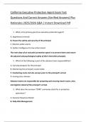 California Executive Protection Agent Exam Test  Questions And Correct Answers &lpar;Verified Answers&rpar; Plus  Rationales 2025&sol;2026 Q&A &vert; Instant Download Pdf