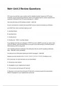 Net&plus; Unit 2 Review Questions NEWEST 2025&sol;2026 ACTUAL EXAM COMPLETE QUESTIONS AND CORRECT DETAILED ANSWERS &lpar;VERIFIED ANSWERS&rpar; &vert;ALREADY GRADED A&plus;&vert;&vert;BRAND NEW&excl;&excl;