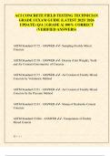 ACI CONCRETE FIELD TESTING TECHNICIAN  GRADE I EXAM GUIDE &lpar;LATEST 2025&sol; 2026  UPDATE&rpar; Q&sol;A &vert; GRADE A&vert; 100&percnt; CORRECT  &lpar;VERIFIED ANSWERS&rpar;
