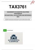 TAX3761 TEST 4(COMPLETE QUESTIONS & ANSWERS) YEAR MODULE 2025 - DUE 27 AUGUST 2025