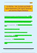 CA PSI Site - Life&comma; Accident and Health  Agent Examination &lpar;Life Agent&rpar; Questions  and Answers &lpar;Expert Solutions&rpar;