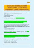CARDIAC NCLEX EXAM &sol;NCLEX  CARDIAC EXAM ACTUAL EXAM  Questions and Answers &lpar;Expert Solutions