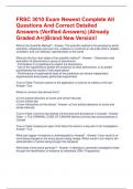 FRSC 3010 Exam Newest Complete All Questions And Correct Detailed Answers &lpar;Verified Answers&rpar; &vert;Already Graded A&plus;&vert;&vert;Brand New Version&excl;