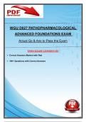 WGU D027 Pathopharmacological Advanced Foundations Exam &vert; Real Qs & Verified Answers 2025&sol;2026