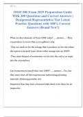 OSSF DR Exam 2025 Preparation Guide With 200 Questions and Correct Answers