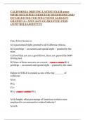 CALIFORNIA DRIVING LATEST EXAM 2025 WITH MULTIPLE CHOICE OF QUESTIONS AND DETAILED SOLVED SOLUTIONS ALREADY GRADED A&plus; AND 100&percnt; GUARANTEE PASS &lpar;JUST RELEASED&excl;&excl;&excl;&excl;&excl;&excl;&excl;&rpar;