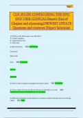 CLN 251&sol;252 CONFIGURING THE EPIC  END USER CLINICAL&sol;Shared &lpar;End of  Chapter and eLearning&rpar;&sol;NEWEST UPDATE  Questions and Answers &lpar;Expert Solutions&rpar; 