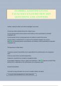 FLORIDA ASSISTED LIVING FACILITIES EXAM REVIEW 2025 QUESTIONS AND ANSWERS