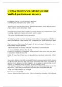 ICEMA PROTOCOL STUDY GUIDE Verified questions and answers&period;&period;