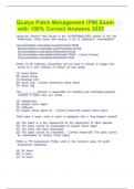 Qualys Patch Management &lpar;PM&rpar; Exam Verified Questions With 100&percnt; Correct Answers Latest 2025&period;