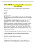 WGU C785 Biochemistry Unit Exam Questions with answers