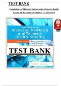 Test Bank Foundations of Maternal-Newborn and Women's Health Nursing&comma; 8th Edition by Murray