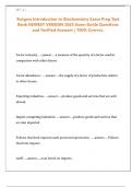 Rutgers Introduction to Biochemistry Exam Prep Test Bank NEWEST VERSION 2025 Exam Guide Questions and Verified Answers