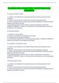 Florida NHA Exam Prep questions and answers