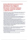 ICEMA PROTOCOL EXAM NEWEST 2025&sol;2026 EXAM COMPLETE QUESTIONS AND CORRECT DETAILED ANSWERS &lpar;VERIFIED ANSWERS&rpar; &vert;ALREADY GRADED A&plus;&vert;&vert;BRAND NEW&excl;&excl;