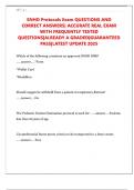 SNHD Protocols Exam QUESTIONS AND CORRECT ANSWERS