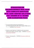 STRAIGHTERLINE  MACROECONOMICS REAL EXAM  WITH COMPLETE QUESTIONS WITH  SURE VERIFIED SOLUTIONS 100&percnt; GRADED AT A&plus; SCORE&excl;&excl;  SURE GUARANTEED PASS&excl;&excl; 