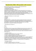 Biochemistry WGU c785 question with answers